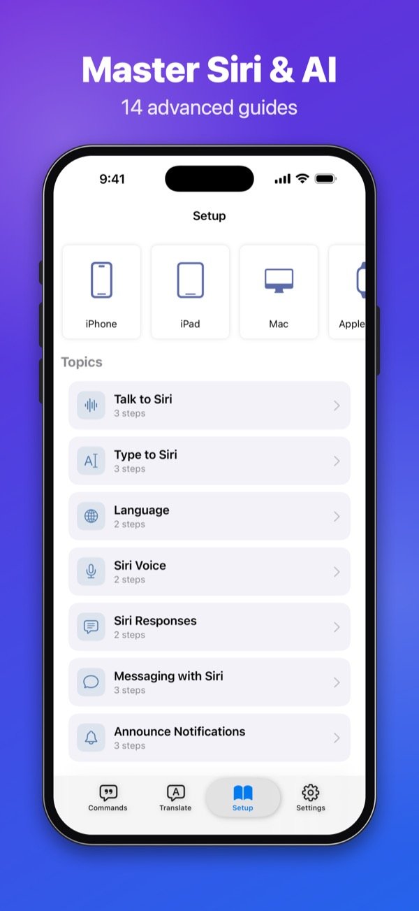 Advanced Siri guides by topic